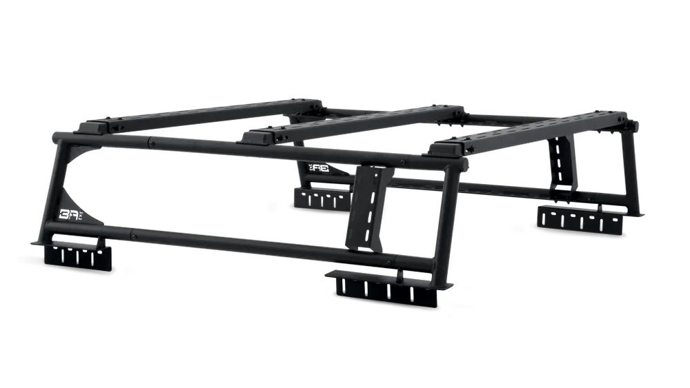 TK-6126 – BODY ARMOR Bed Cargo Rack, Bolt On Use Existing Bed Rails Black Steel Without Tool Box Mount Kit Non-Adjust...